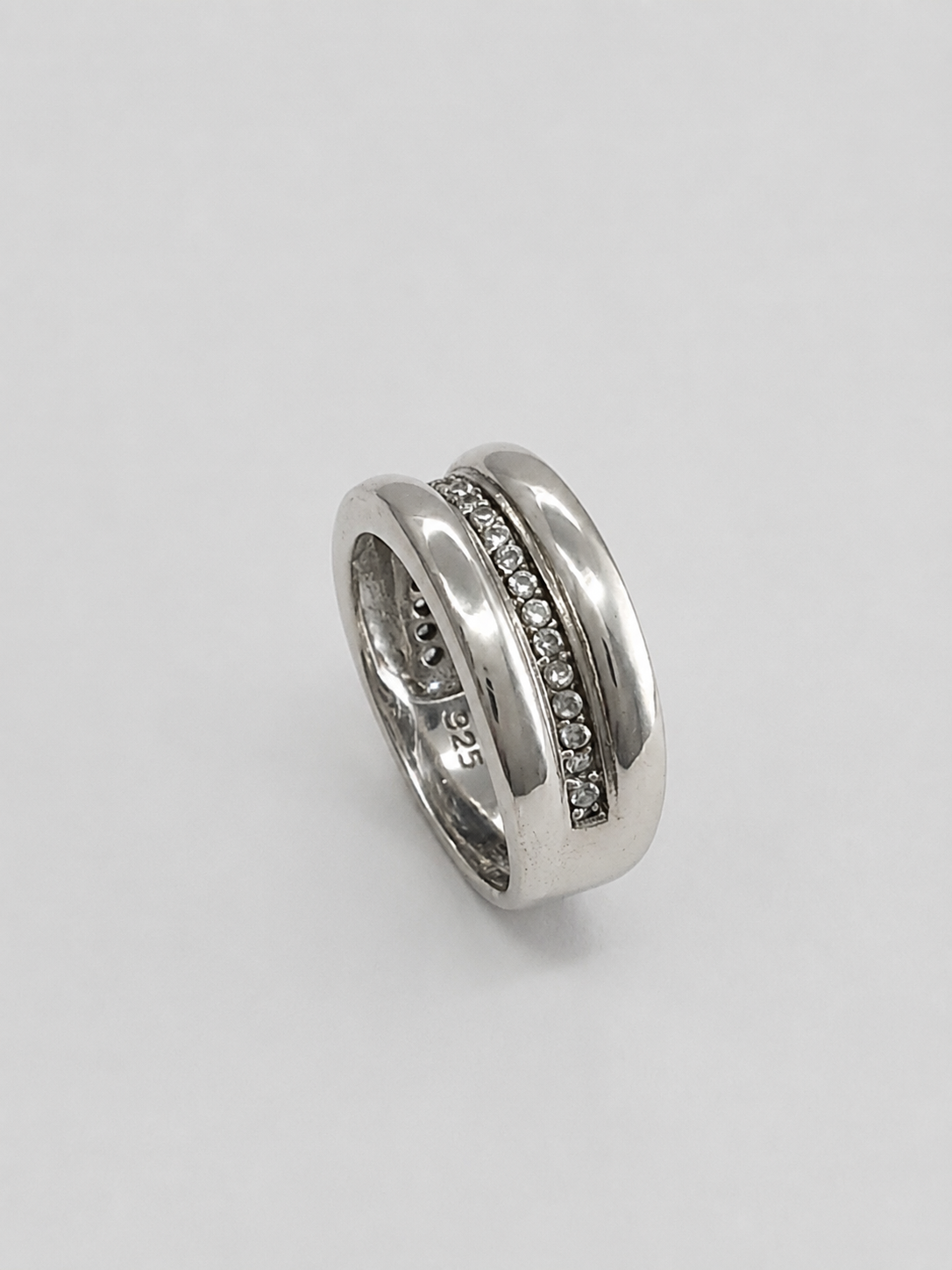 Anillo de Plata de Ley 925 con 25 Circonitas para Mujer