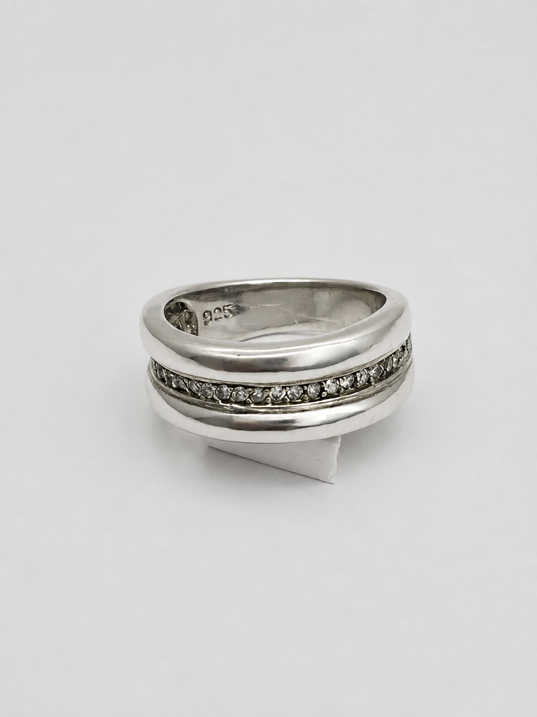 Anillo de Plata de Ley 925 con 25 Circonitas para Mujer